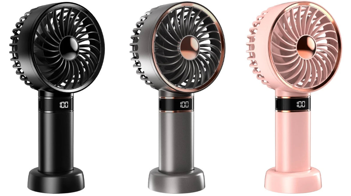 Mini Handheld Fan Portable Fold Desk Cooler Cooling USB Rechargeable 4000MAH