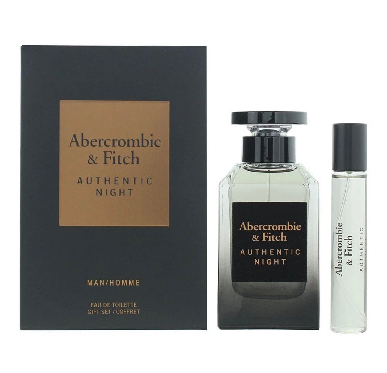 Abercrombie & Fitch Authentic Night Man Eau de Toilette 100ml + 15ml Gift Set☑️