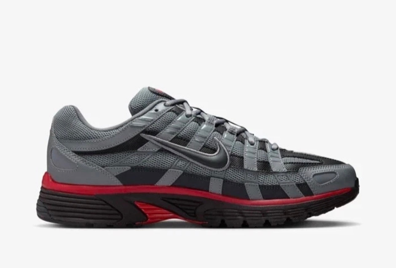 Nike P6000 Cool Grey/University Red