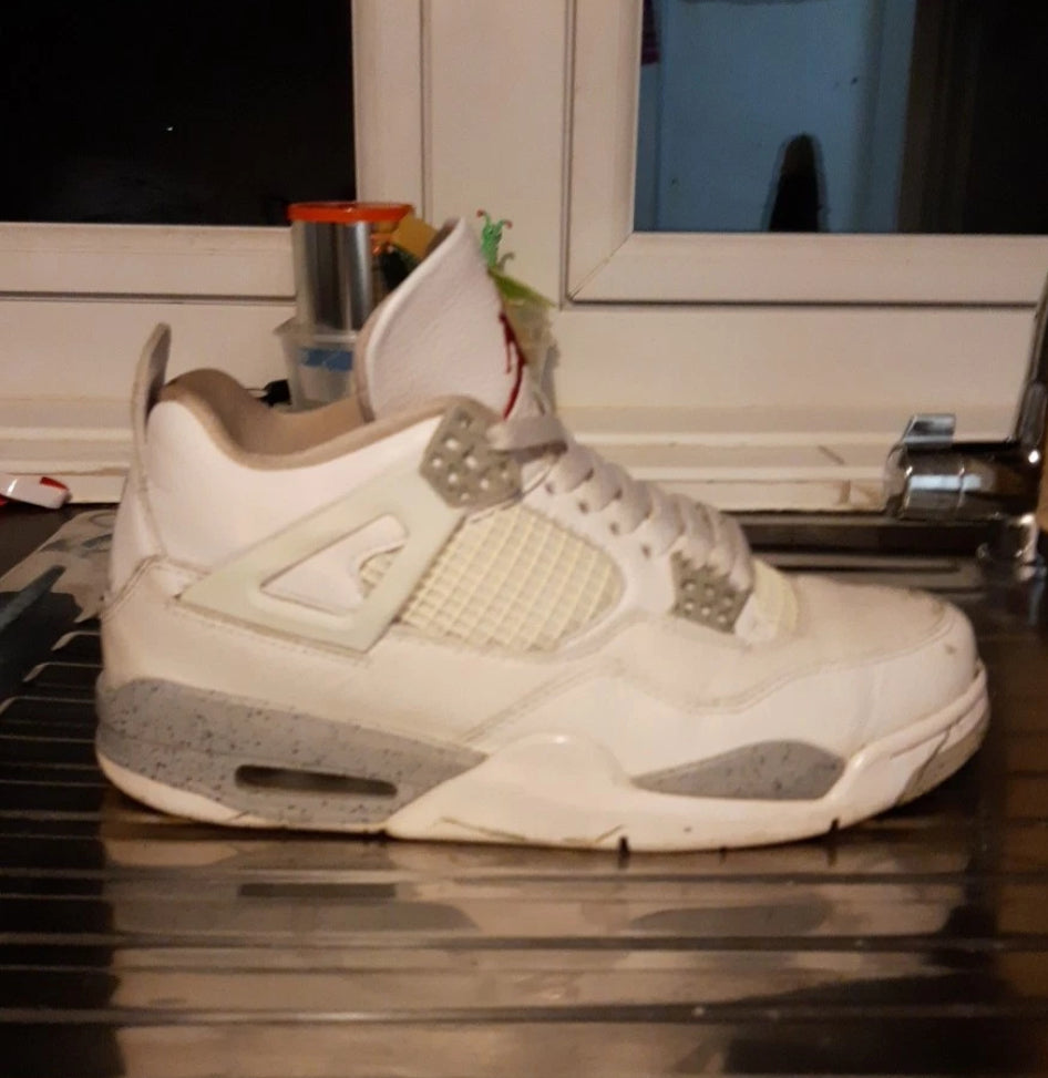 Nike Air Jordan 4 Retro White Oreo Tech White🏴☑️