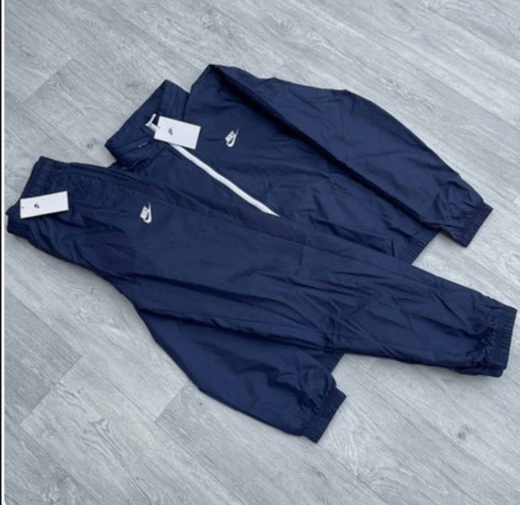 Nike Club Woven Tracksuit Windbreaker Track Top Bottoms Set Navy ☑️