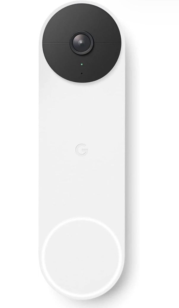 Google Nest Doorbell - Battery - Wireless 960p Video Doorbell - White