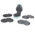Mini Waffle Maker 5-in-1 Non-Stick Easy Clean Removable Plates Giles & Posner