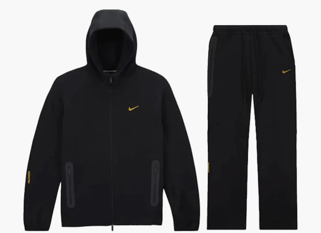 Nike Nocta Black Tech Fleece Tracksuit- Medium®️