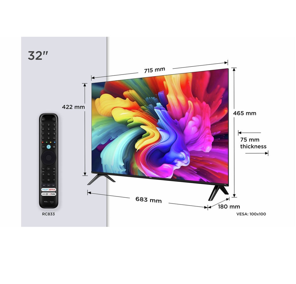 TCL 32 Inch TV SMART QLED Fire TV 32SF560-UK Full HD 1080p HDR Freely TV - Like New 🏴☑️