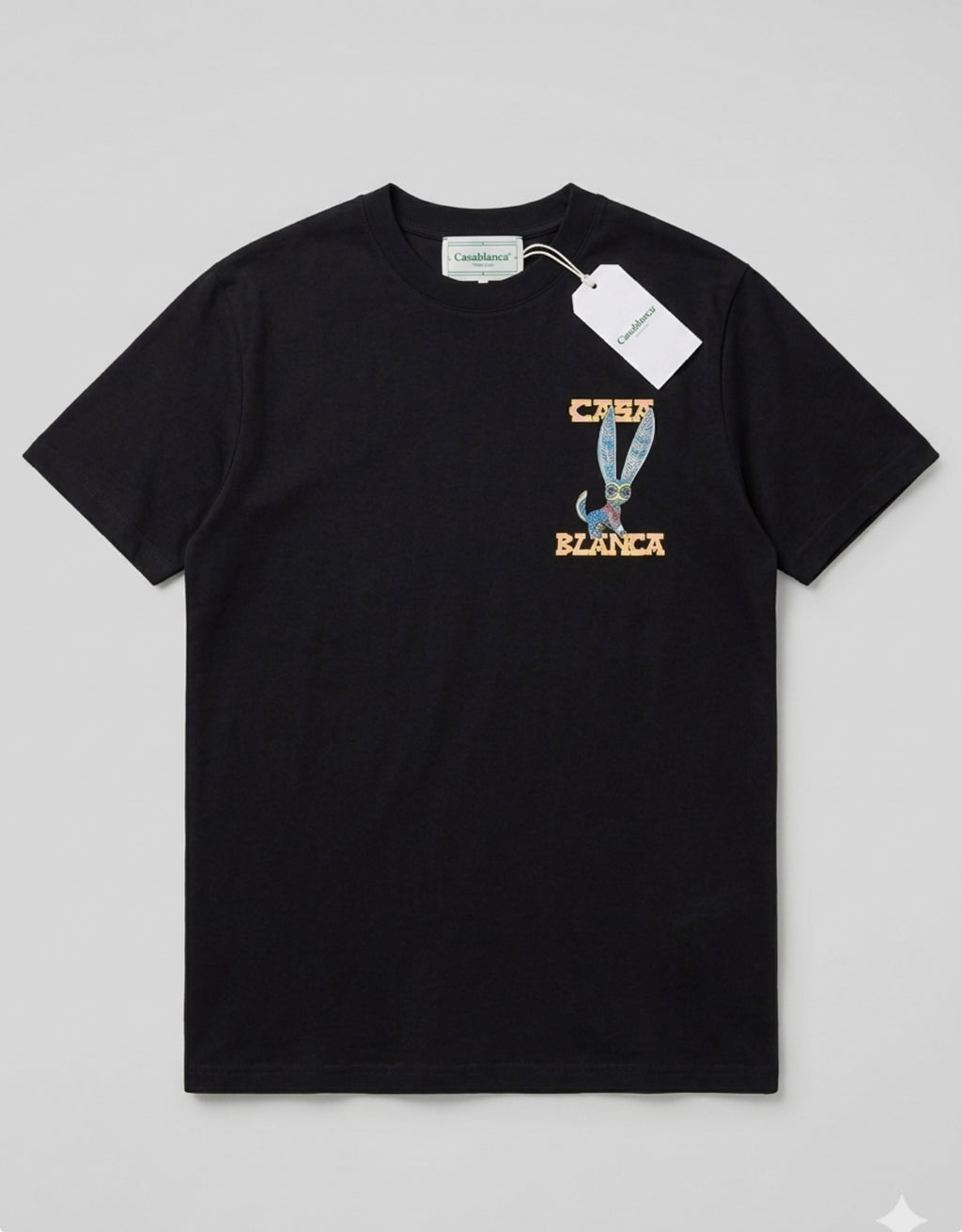 Casablanca Paris Fennec Fox Graphic T-Shirt Black Large Tennis Club 📲