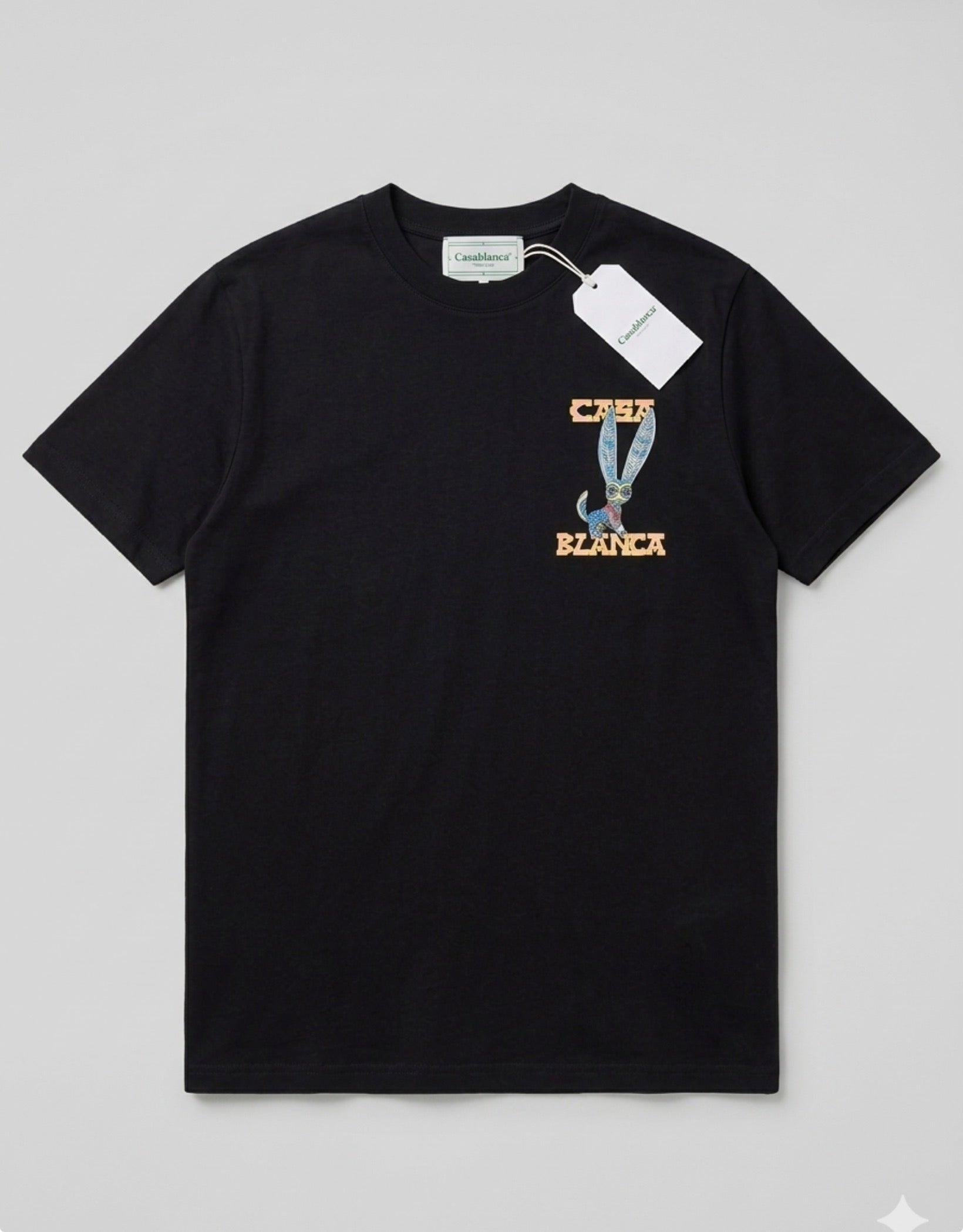 Casablanca Paris Fennec Fox Graphic T-Shirt Black Large Tennis Club 📲