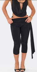 Fold Over Slinky Capri Size - S