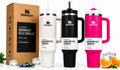 2026 Autumn Large Capacity Water 40 Oz Cup Handle Straw Insulated Bottle Mug