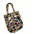 A Bathing Ape Babe Camo Shark Tote Bag