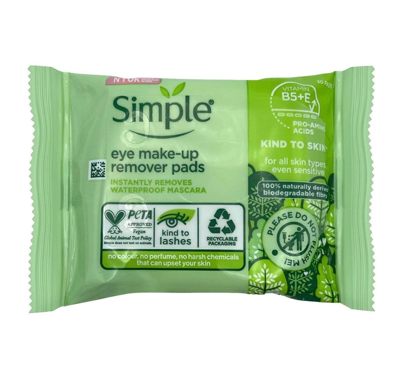 6 x 50ml Simple Kind to Skin Soap Free Refreshing Facial Gel Wash