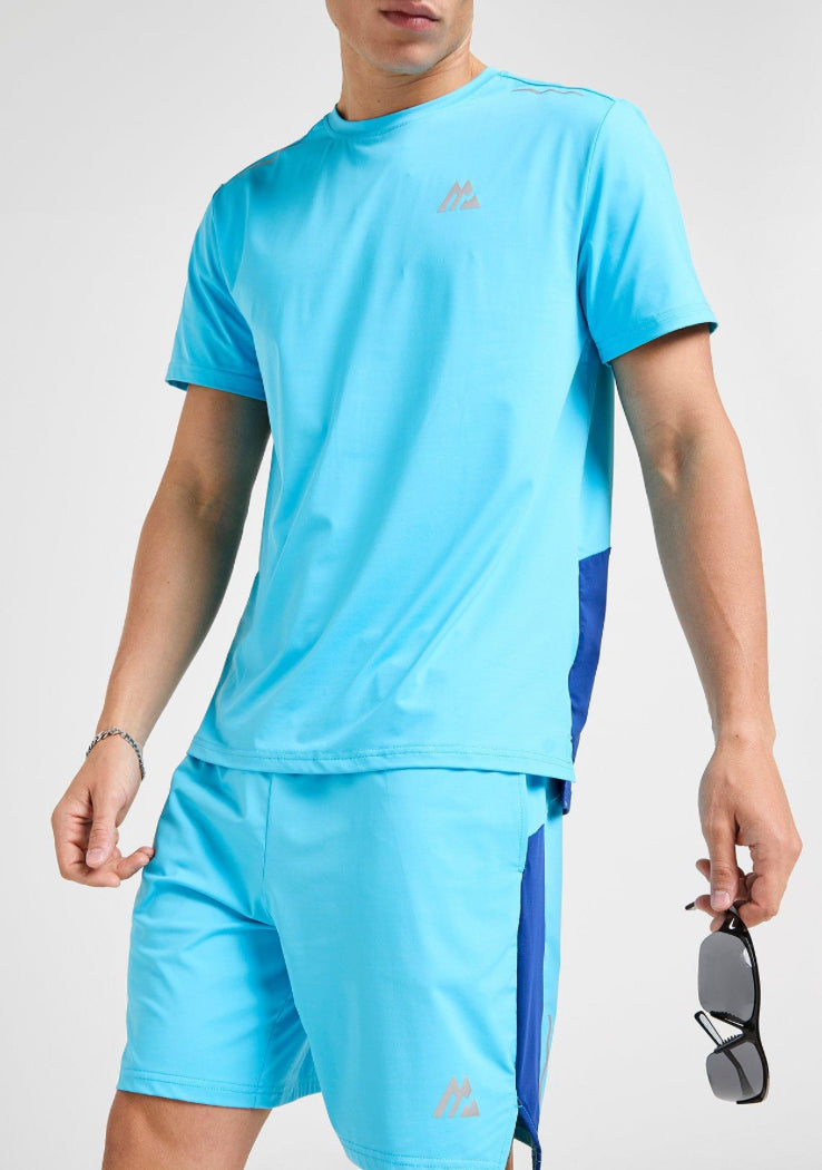 Mens Light Blue Montirex T Shirt / Shorts Set☑️