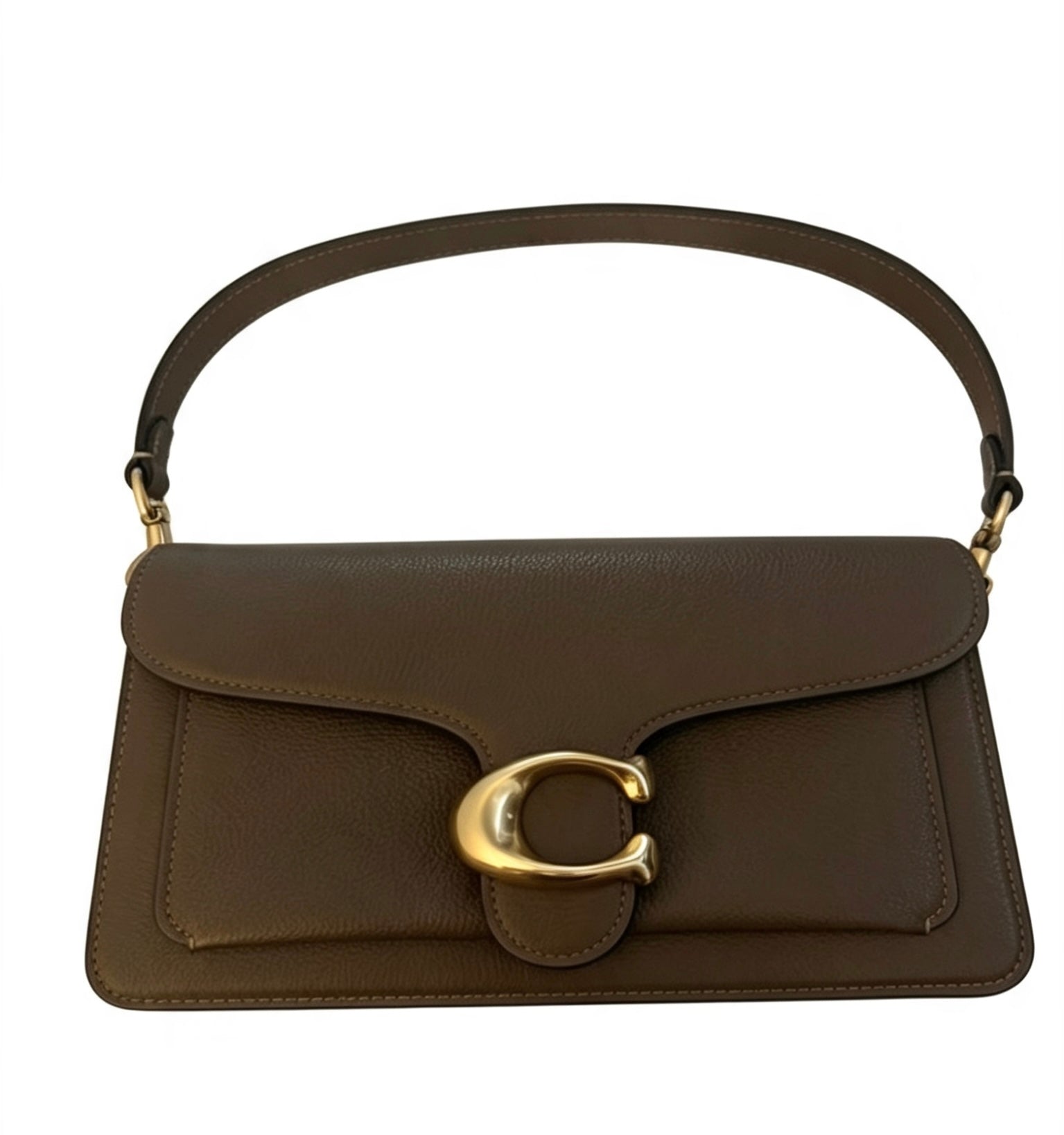 Coach Tabby Shoulder Bag 26 Dark Brown Pebble Leather