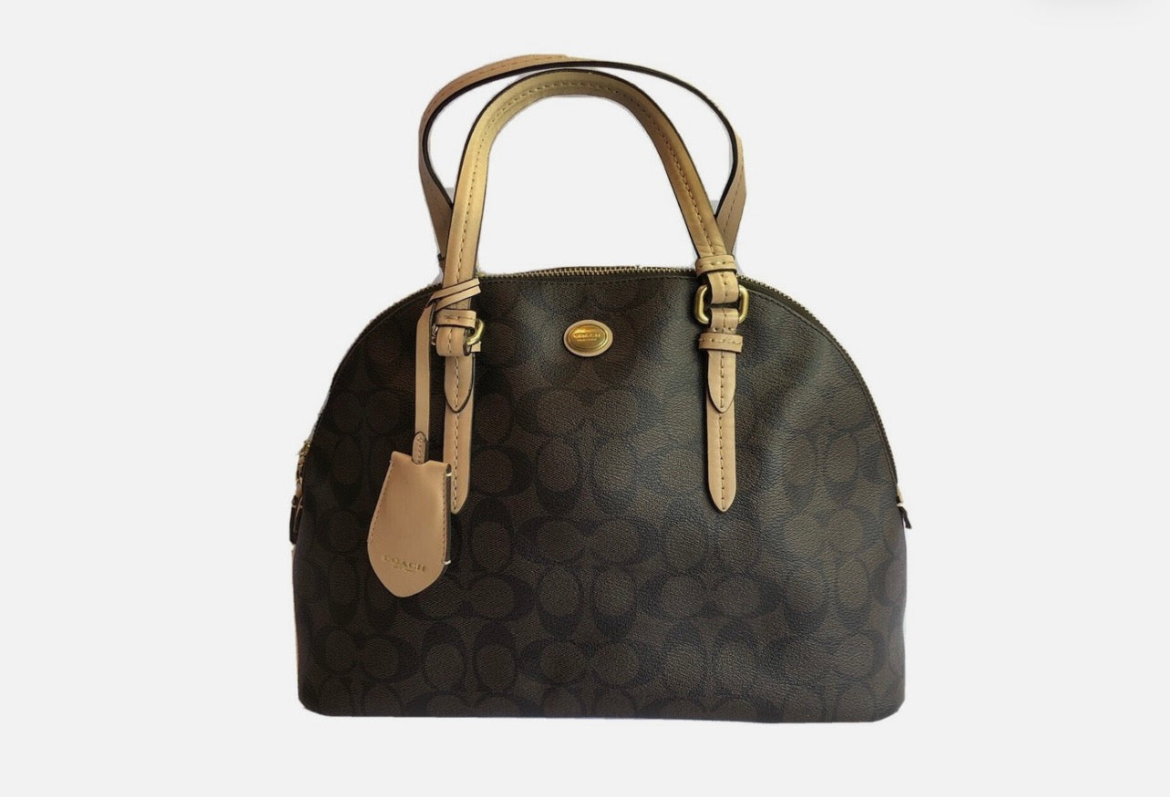 Coach Signature Petyon Cora Satchel Bag