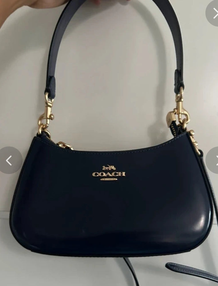 Teri Shoulder Bag in Spazzolato Leather with Leather Strap☑️