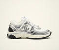 Chanel white and silver runners trainers☑️