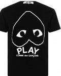 Men’s Black Comme des Garcons PLAY T Shirt☑️