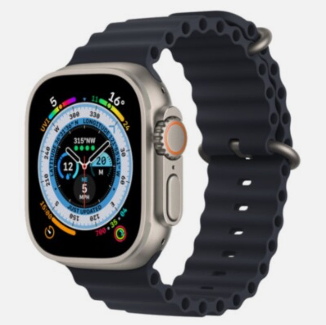 Apple Watch Ultra 49mm Titanium Case, GPS + LTE, Midnight Ocean Band☑️