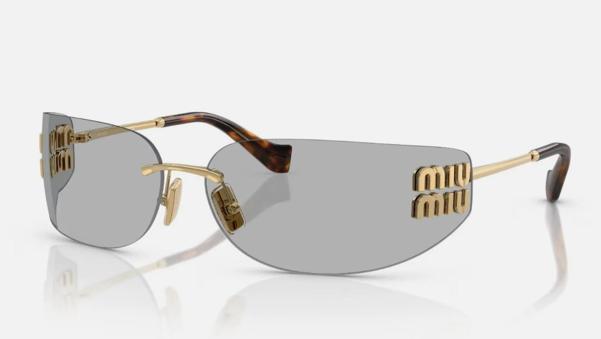 Miu Miu Black and Gold Fashion Sunglasses🏴