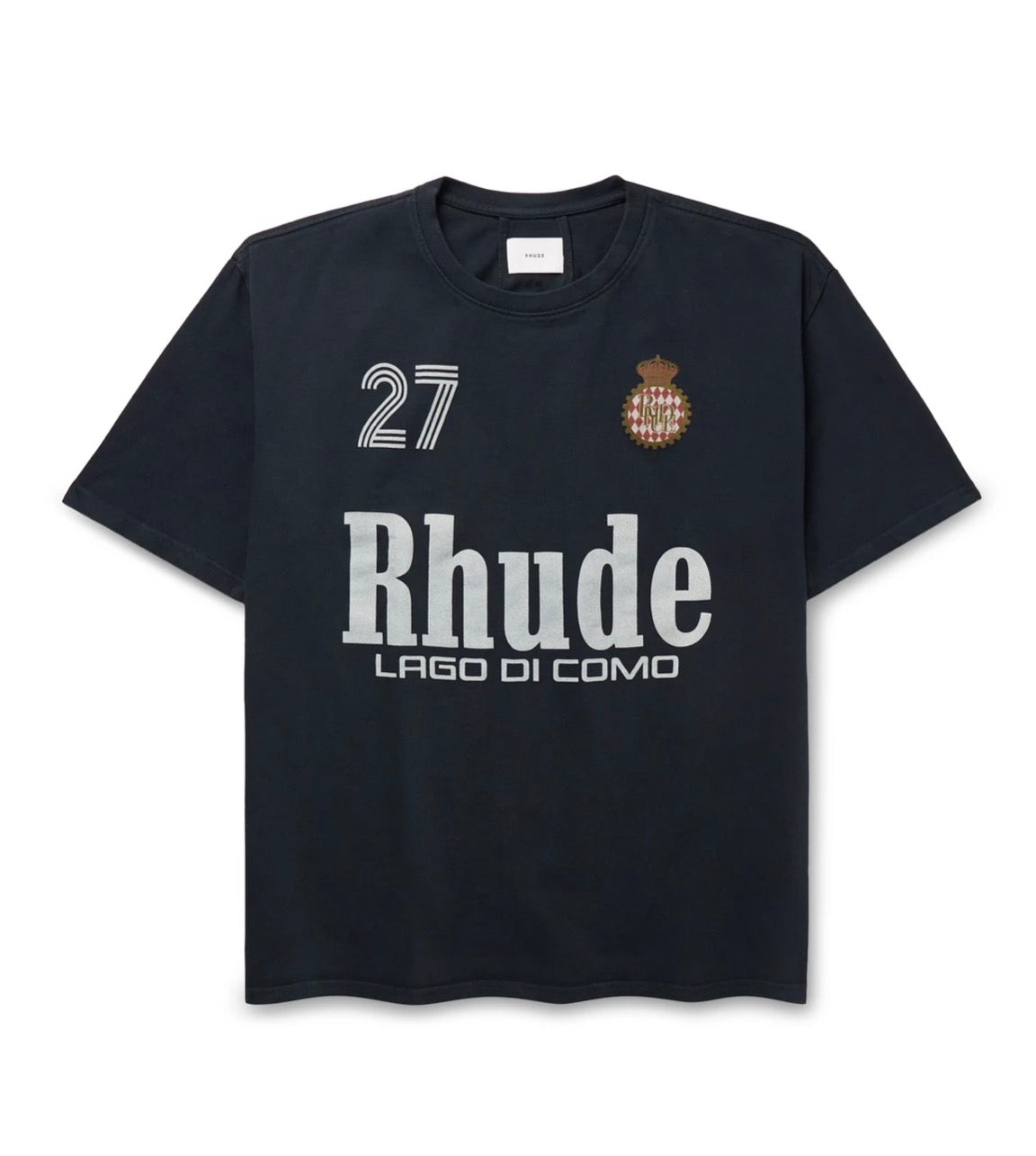 Rhude Black Racing Crest Jersey T-Shirt - M
