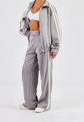 Cernucci grey tracksuit with white stripe and collar - size S