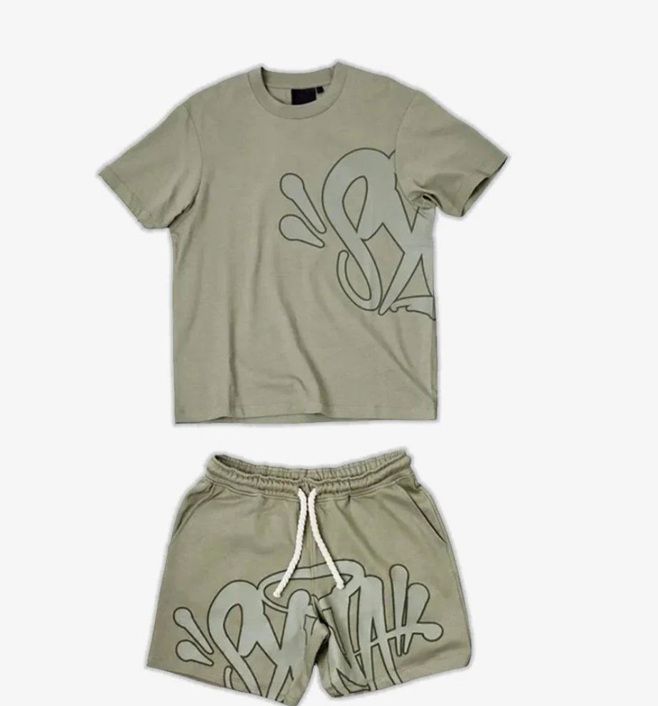 Syna World Tshirt & Shorts Set - Khaki Green