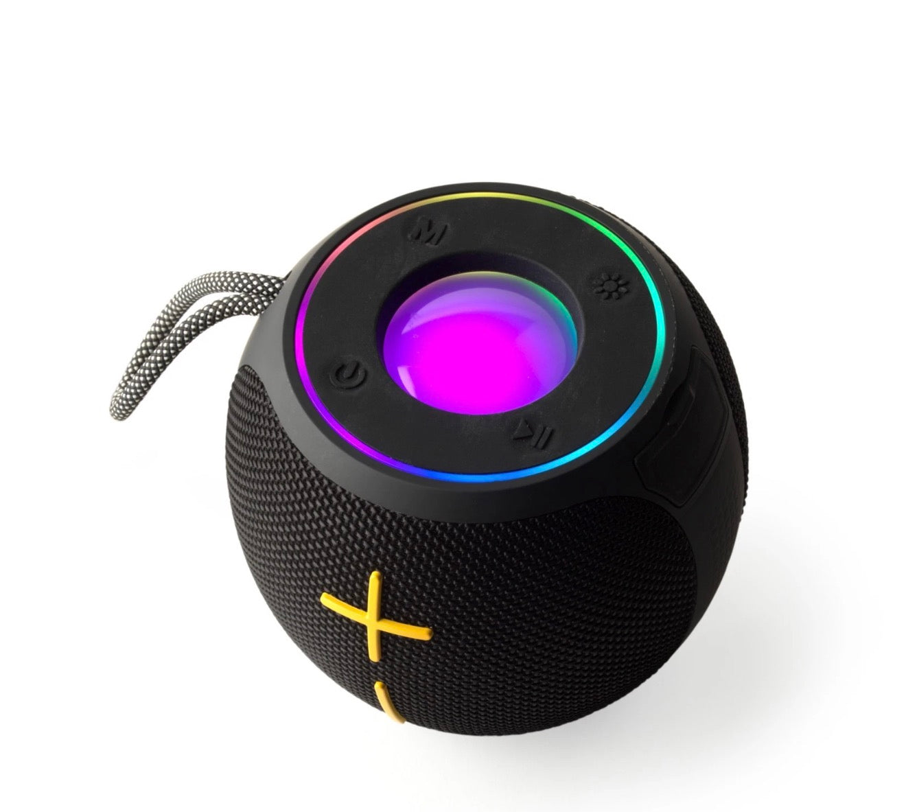 Intempo Aria Dolce Wireless Speaker, Portable, 7 LED Modes, 18Hr Playtime, Black
