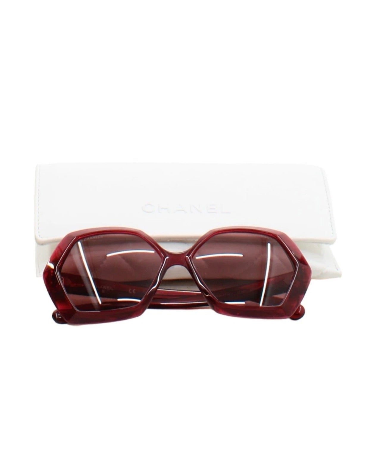 Chanel Women's Sunglasses Pink Round☑️