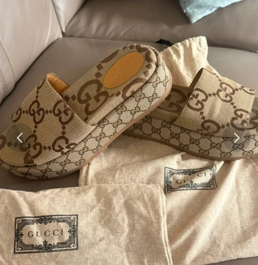 Gucci platform slides