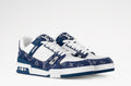 Louis Vuitton LV Trainer Denim Blue UK 9.5 - Authenticity Guaranteed
