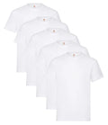 Fruit of Loom Cotton Plain White T-shirt 5 Pack Size-M