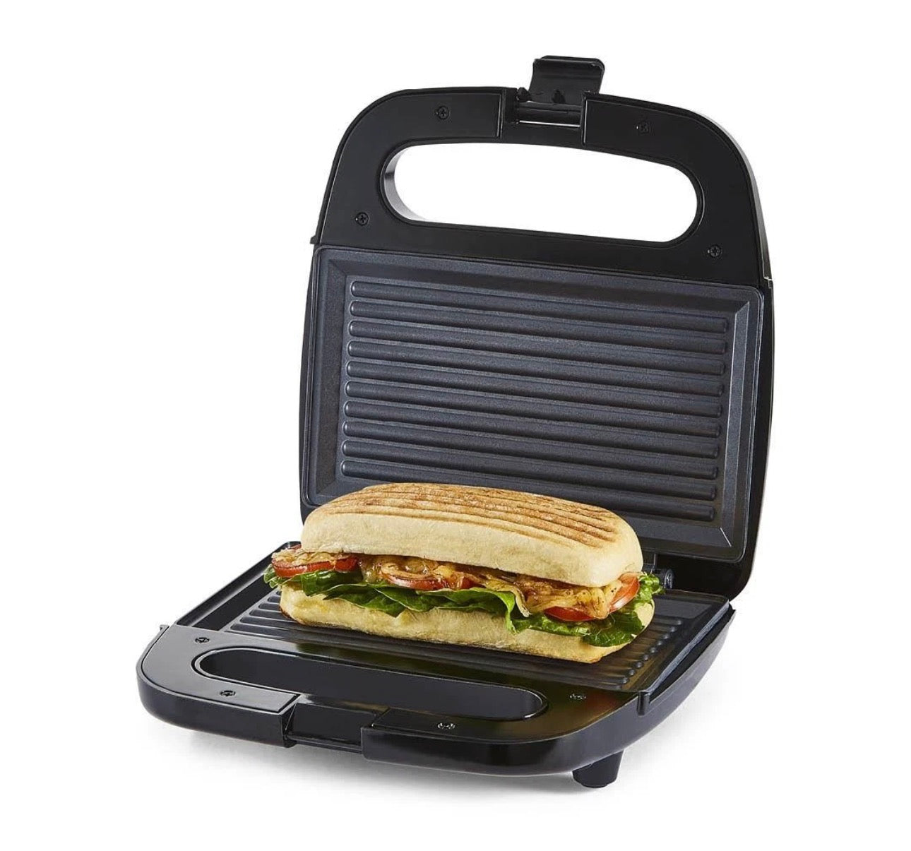 Panini Press Grill Sandwich Toaster 2 Slice Non-Stick Plates Panini Maker 750W