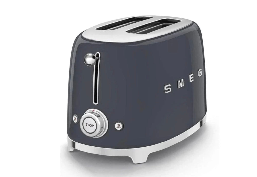 Smeg TSF01GRUK 50's Style 2 Slice Toaster Slate Grey