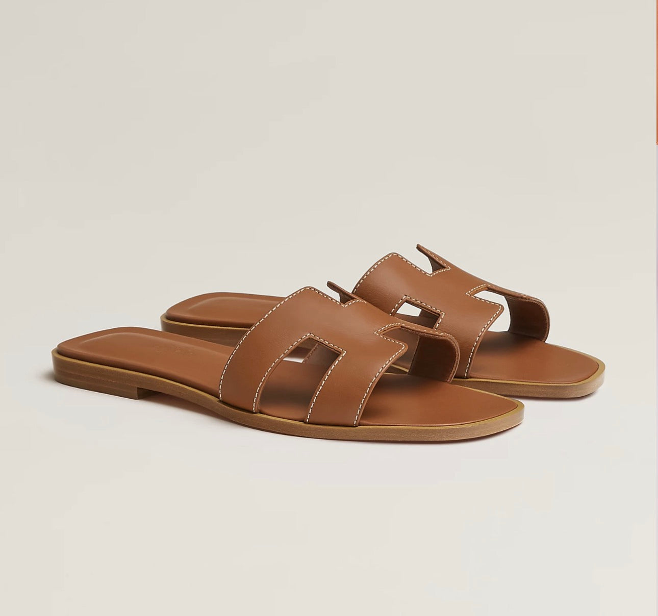 Authentic Hermes Oran Sandals - Size EU 39