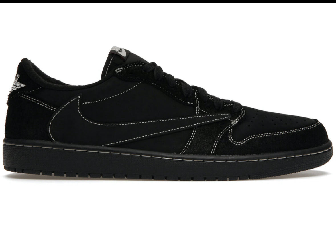 Nike Air Jordan 1 Low x Travis Scott "Black Phantom" Sneakers - 7.5