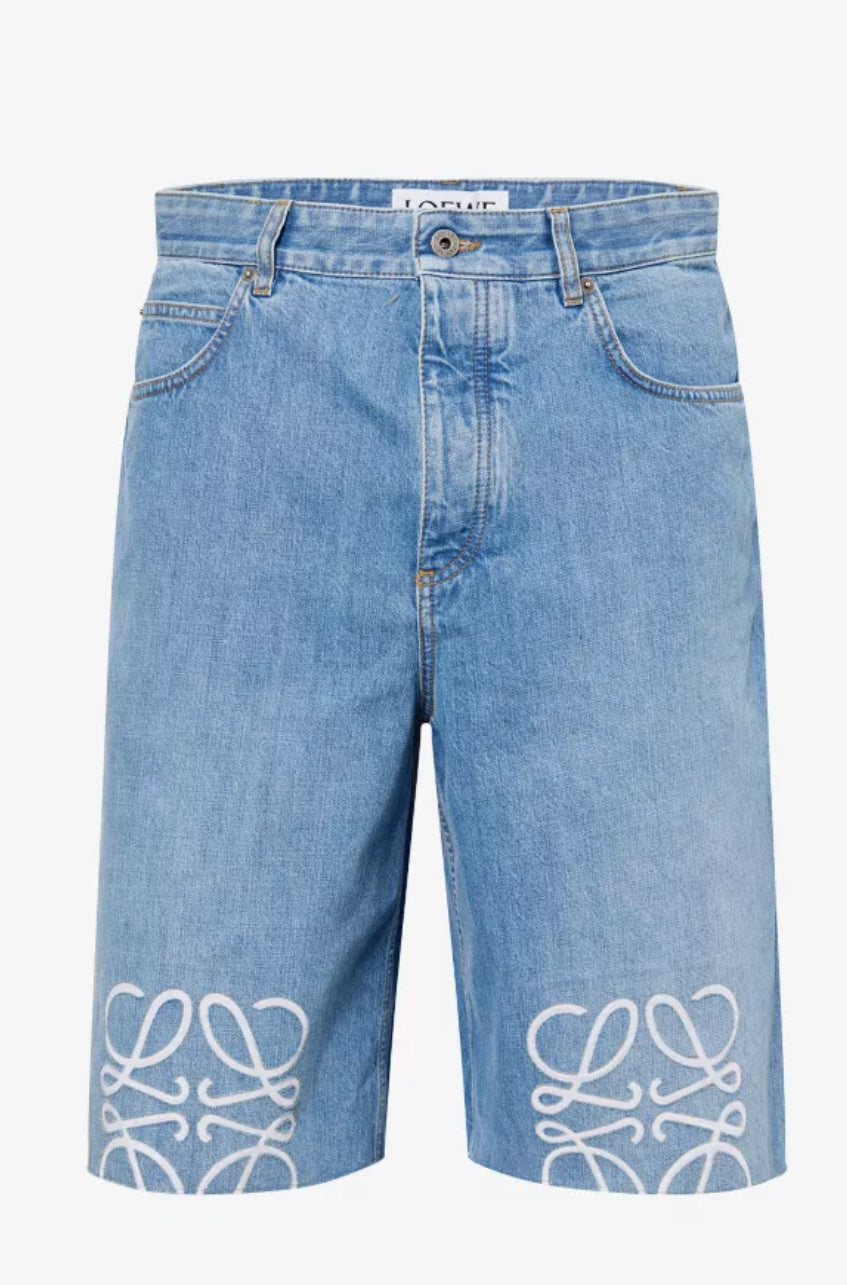 LOEWE Anagram Relaxed-Fit Denim Shorts