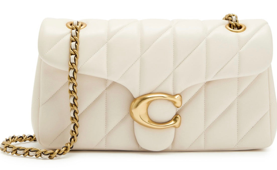 Coach Tabby 26 Quilted Leather Shoulder Bag - White