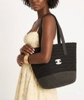 Chanel Woven Tote Bag - Black