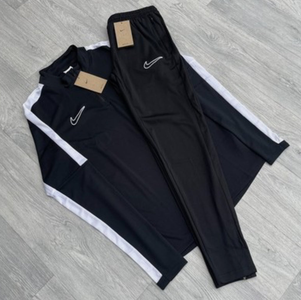 Nike Dri Fit Academy Tracksuit Half Zip Track Top Pants Bottoms Set - Black☑️