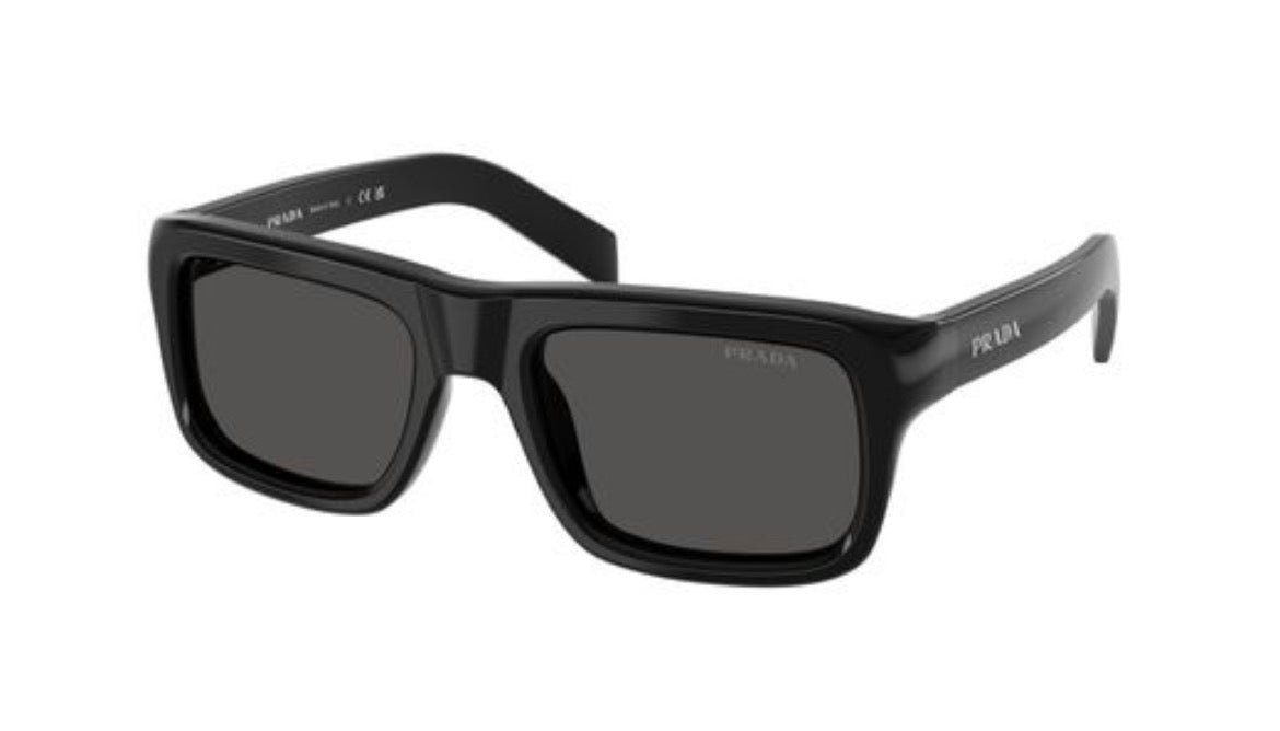 Prada Black Sunglasses Acetate Squared Normal - Men