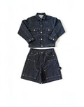 No Sauce The Raw Denim Jacket&Short Set Size-M