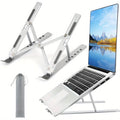 Adjustable Aluminum Laptop Stand - 6-Level Height, Foldable & Portable Design