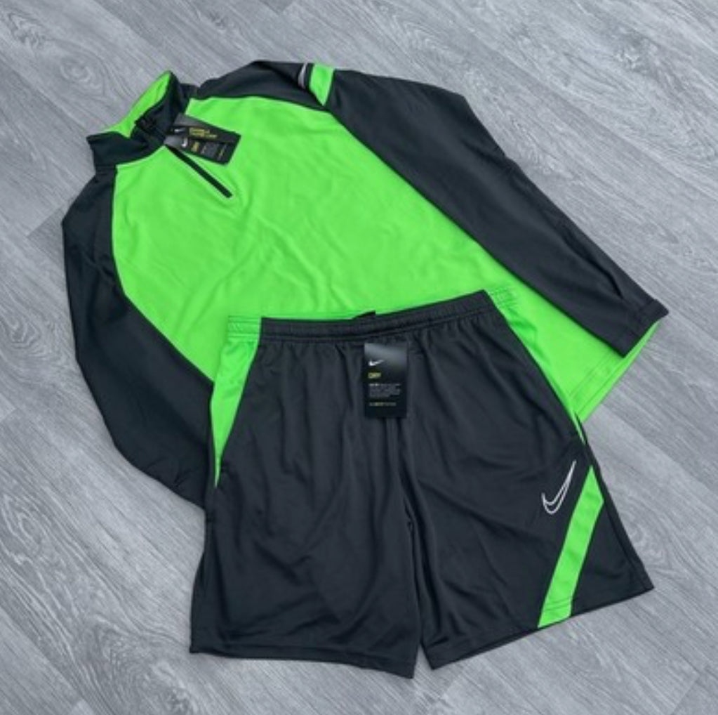 Nike Dri Fit Academy Strike Tracksuit Half Zip Track Top Shorts Set - Grey ☑️