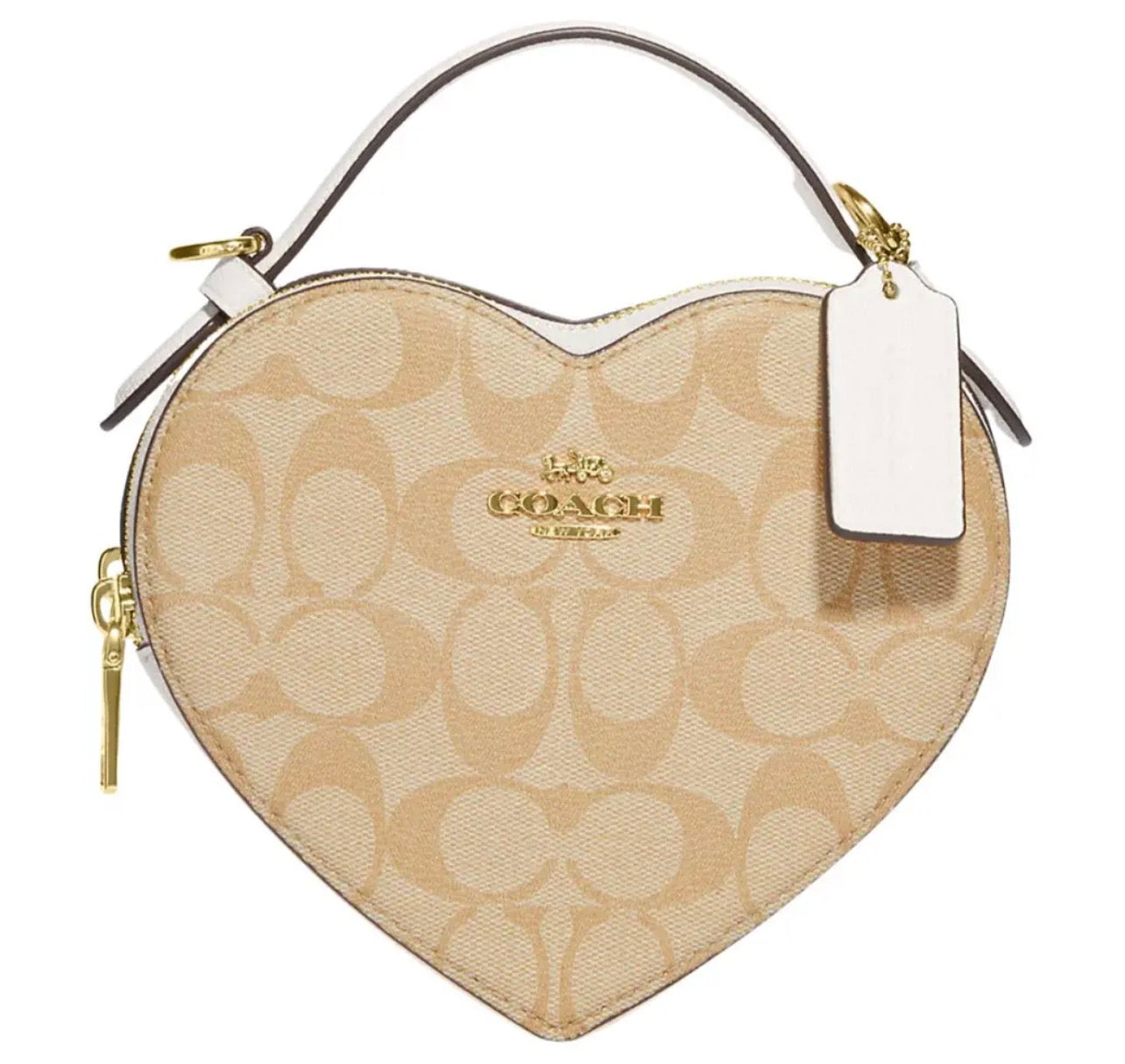 Coach Heart Beige Bag