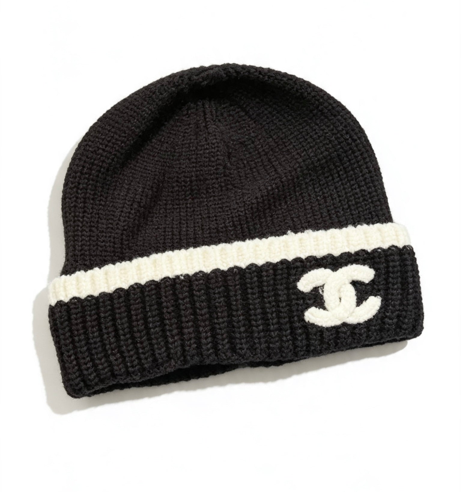 Cashmere CC Beanie Black & White