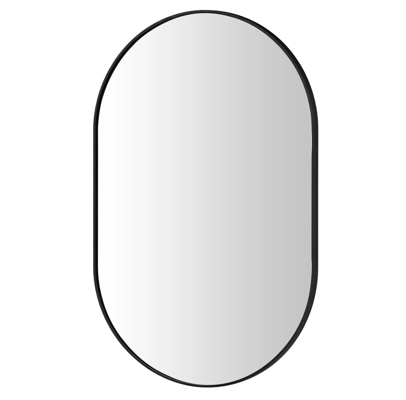 Yezi Wall Mirror 50x70cm Oval Bathroom Bedroom Vanity Make-up Mirror Aluminium