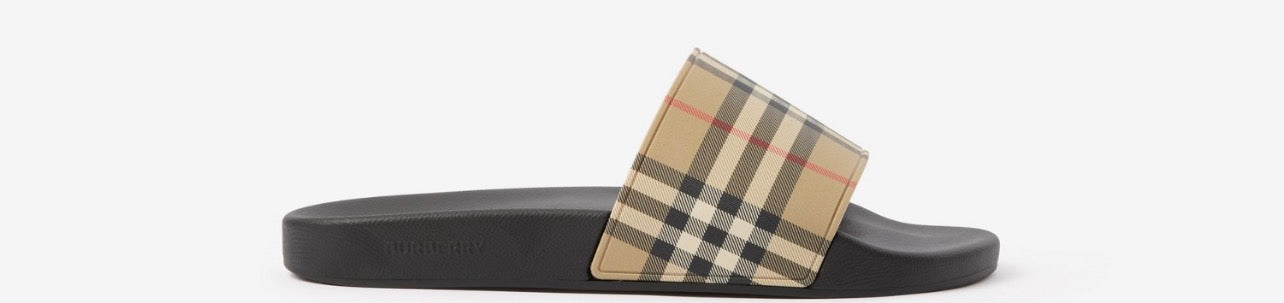 Burberry Check Slides - UK 9