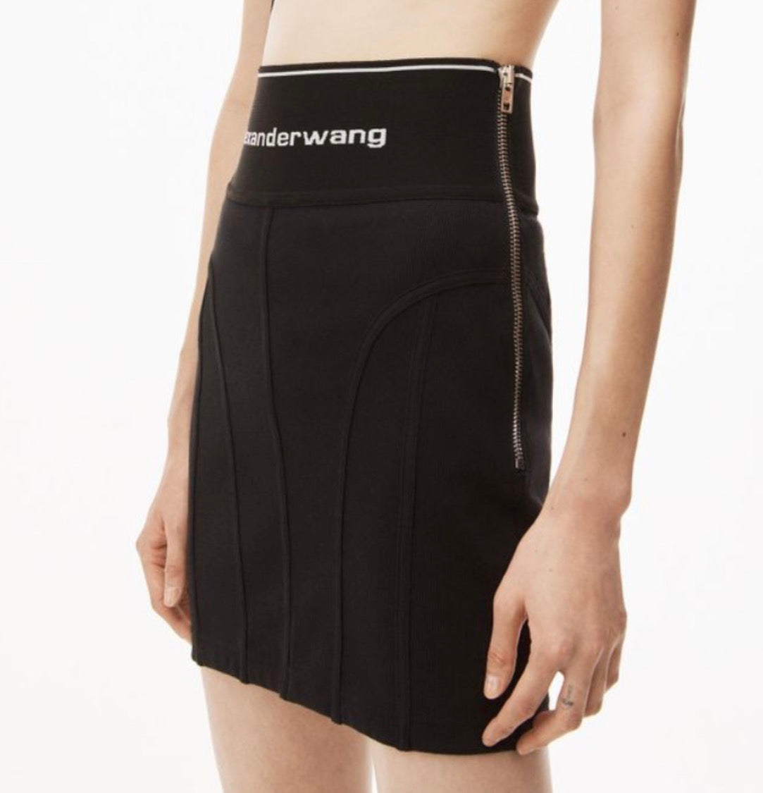 Vera Wang Logo Elastic Bra & Mini Skirt