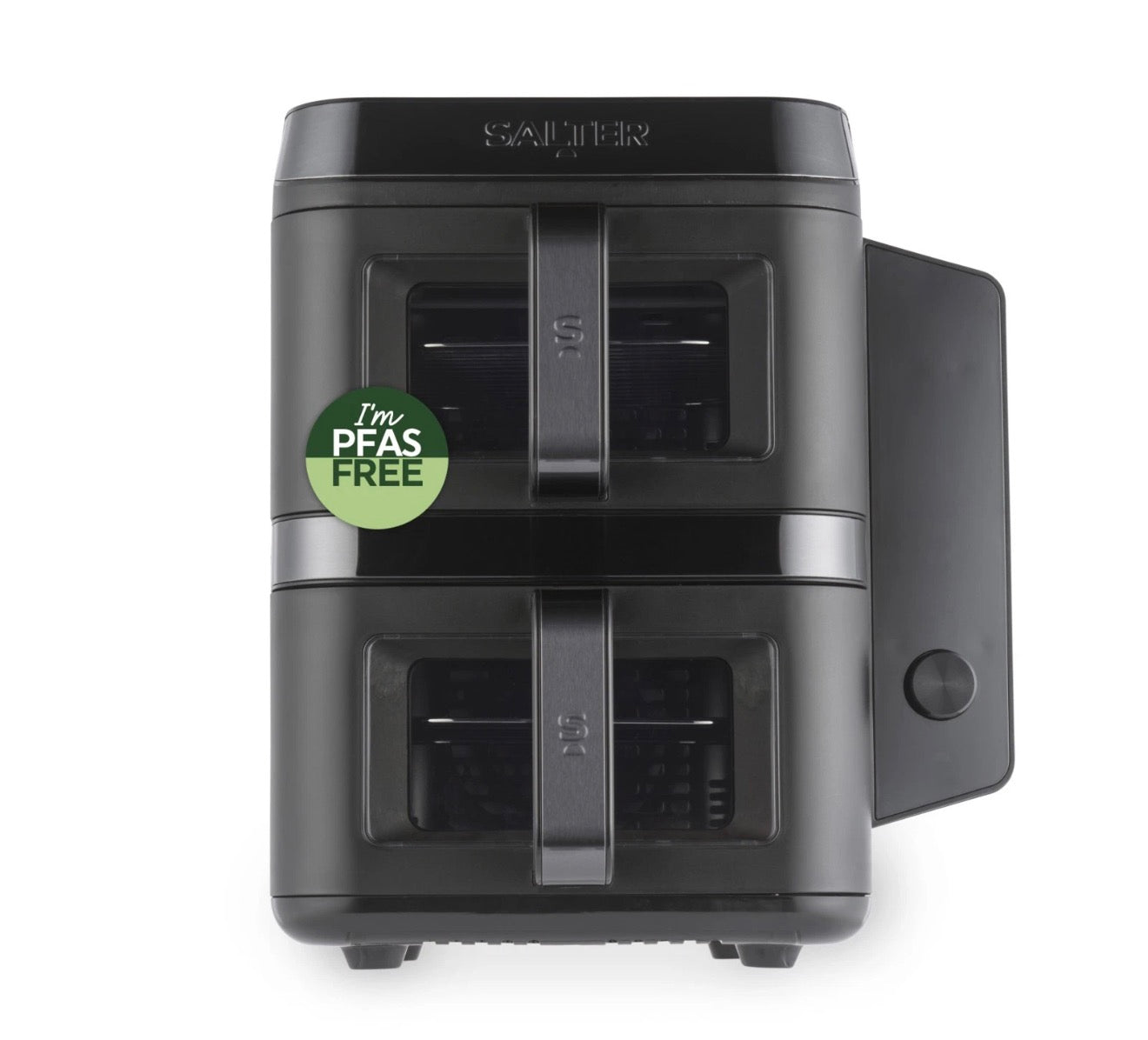 Salter VertiCook View Air Fryer Vertical Dual Drawer Space Saving 12 Functions