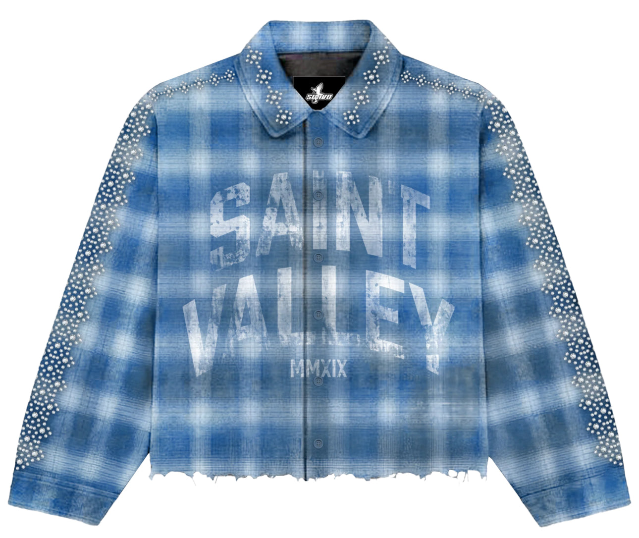 Saint Valley Blue Studded Shirt - Medium®️